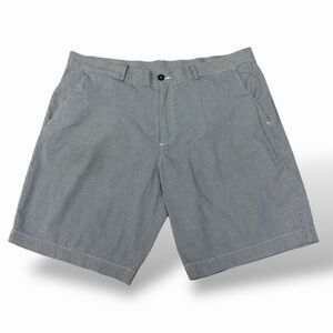 Vintage Lacoste Shorts Men US Size 38 Casual Black White Check Cotton 9.5 Inseam